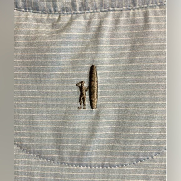 Johnnie- O Blue Striped Sport Polo - Picture 4 of 4